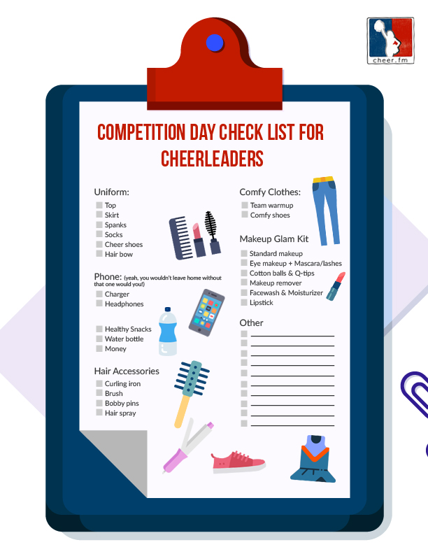 Cheer Competition Checklist Cheer Comp Packing List What to,Do you forget t...